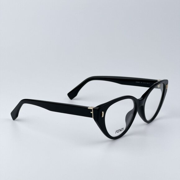 Fendi FE50020I FIRST 001 BRAND NEW Eyeglasses Shiny Black Women Cat Eye - Picture 6 of 10